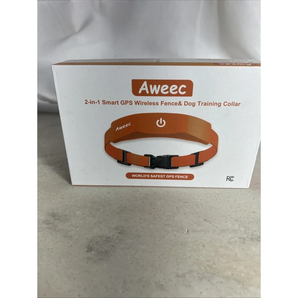Aweec 2-in-1 Smart GPS Wireless Fence & Dog Training Collar - Orange
